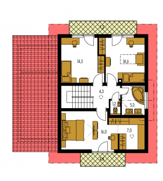 Grundriss des Obergeschosses - MERKUR 3
